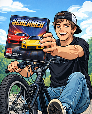 Screamer! Shouting while popping a wheelie on my bike!