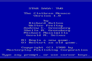 Star Saga: Two – The Clathran Menace