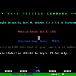 Text Missile Command