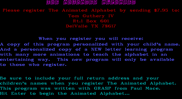 The Animated Alphabet