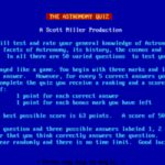 The Astronomy Quiz