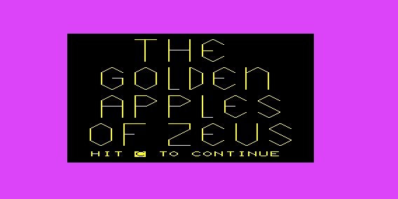 The Golden Apples of Zeus
