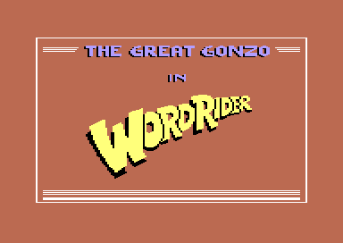 The Great Gonzo in Word Rider
