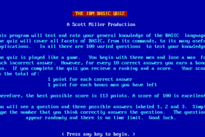 The IBM Basic Quiz