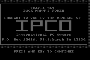 The Original Buck Mann’s Poker for One