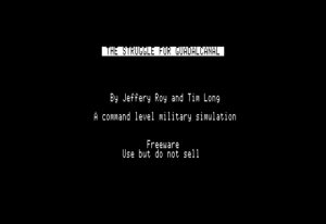 The Struggle for Guadalcanal