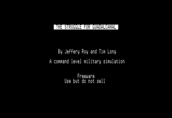 The Struggle for Guadalcanal