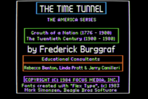 The Time Tunnel: A Nation Emerges