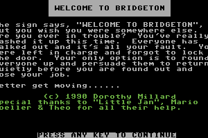 Trouble at Bridgeton