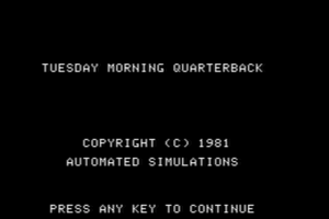 Tuesday Morning Quarterback