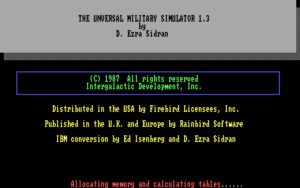 UMS: The Universal Military Simulator