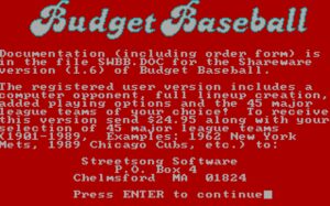 Budget Baseball
