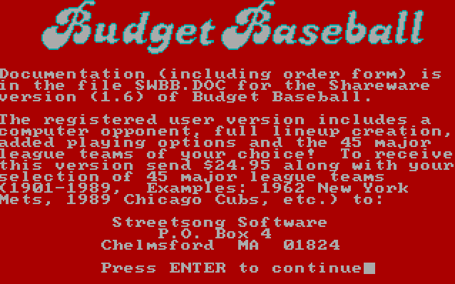 Budget Baseball