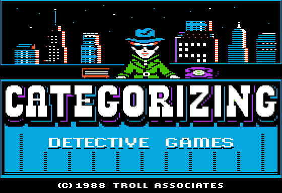 Categorizing: Detective Games
