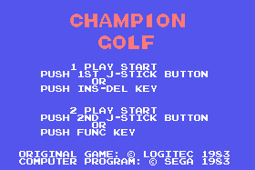 Champion Golf