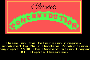 Classic Concentration