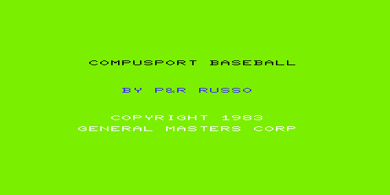 Compusport Baseball