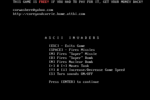 ASCII Invaders