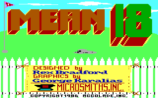 Accolade’s Mean 18: Famous Course Disk – Volume III