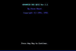 Advanced DOS Quiz