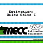 Estimation: Quick Solve I