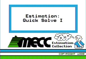 Estimation: Quick Solve I