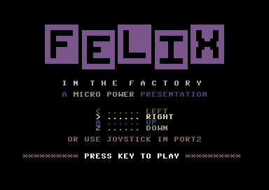 Felix in the Factory