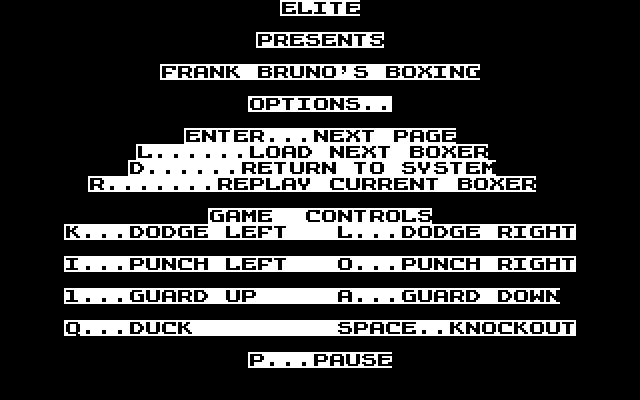 Frank Bruno’s Boxing