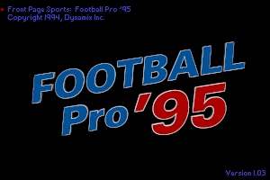 Front Page Sports: Football Pro '95