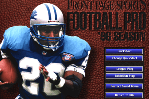 Front Page Sports: Football Pro ’96 Season