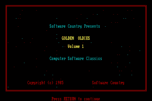 Golden Oldies: Volume 1 - Computer Software Classics