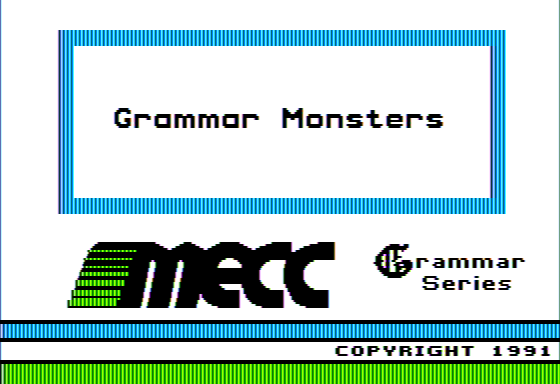 Grammar Monsters