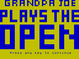 Grandpa Joe Plays the Open