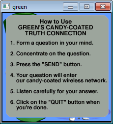 Green's Candy-Coated Truth Connection