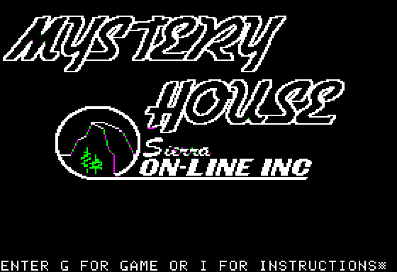 Hi-Res Adventure #1: Mystery House
