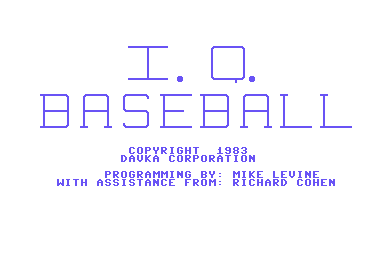 I. Q. Baseball