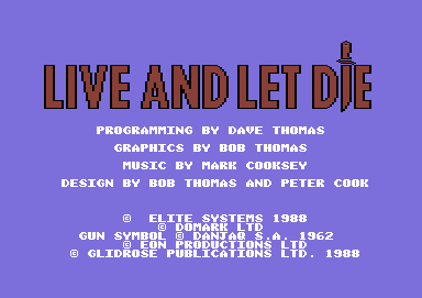 Ian Fleming’s James Bond 007 in Live and Let Die: The Computer Game