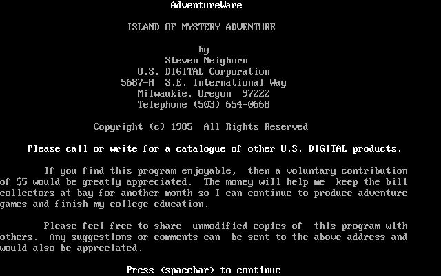 Island of Mystery Adventure