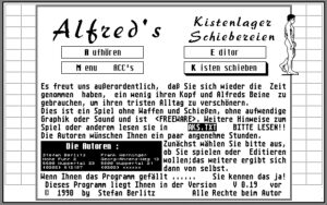 Alfreds Kistenlager Schiebereien