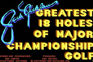 Jack Nicklaus’ Greatest 18 Holes of Major Championship Golf
