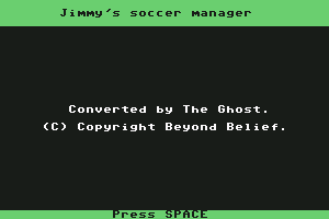 Jimmy's Soccer Manager