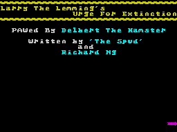 Larry the Lemming’s Urge for Extinction