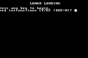 Lunar Landing