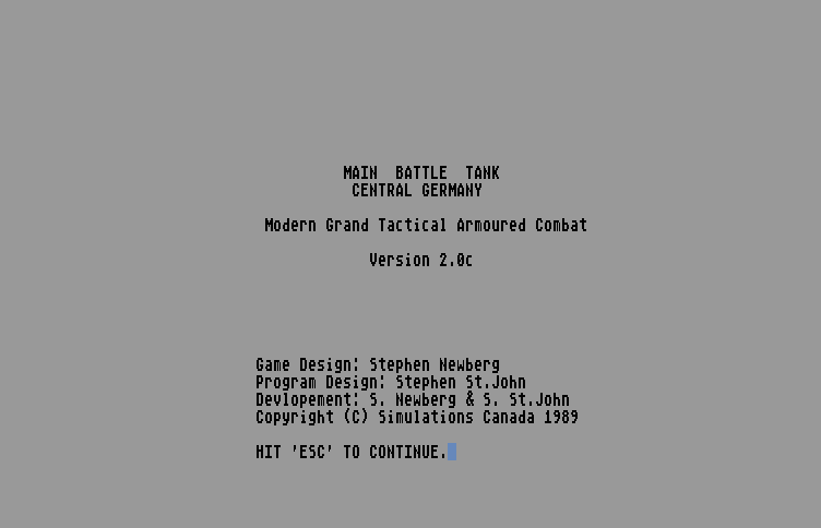 Main Battle Tank: Central Germany