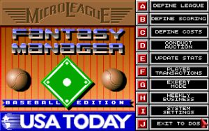 Micro League Fantasy Manager Baseball Edition