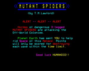 Mutant Spiders