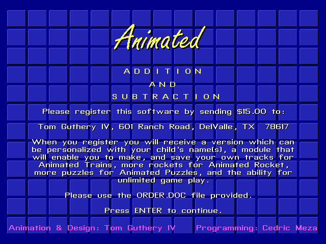 Animated Addition and Subtraction