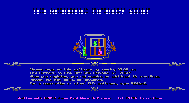 Animated Memory Game