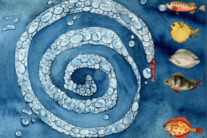 Oscar the Balloonist Dives into the Lake