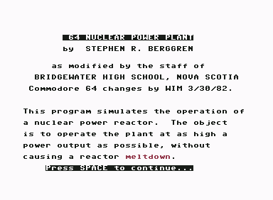 PET Nuclear Power Plant